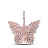 1 1/2CTW-DIA NK BUTTERFLY MENS CHARM